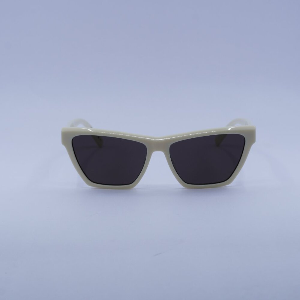Saint Laurent SL M103 007 Sunglasses Ivory Cat Eye Frame, Black Lenses - Picture 3 of 12